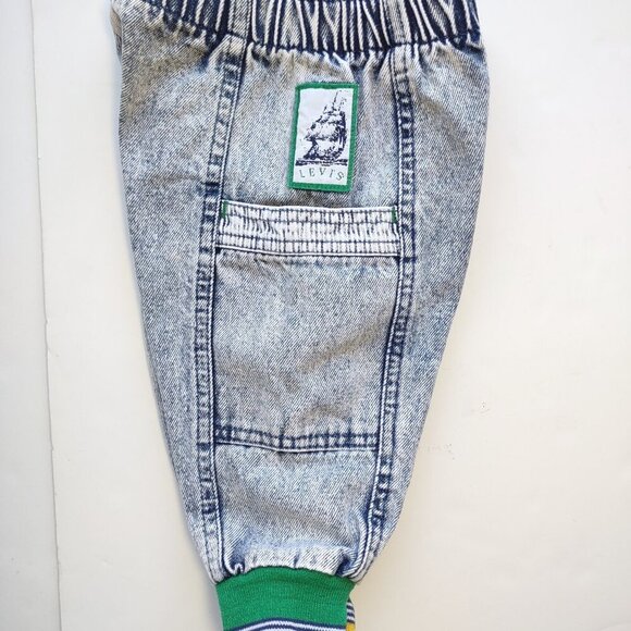 Vintage Levi's Jeans Cargo Denim Nautical Sailor USA Made Infant Baby 12 Months - Picture 4 of 9